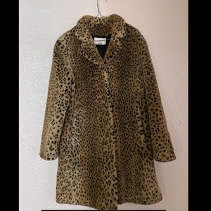 Worthington calf length leopard faux fur cost